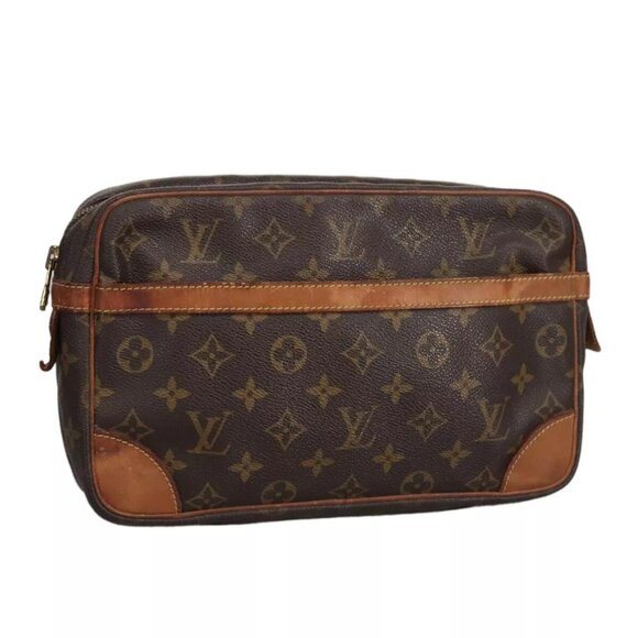 LOUIS VUITTON Monogram Compiegne 28 Clutch Bag M51845 LV Auth 90518 - Picture 1 of 15